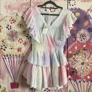 BNWT LoveShackFancy XS Gwen tie dye dress